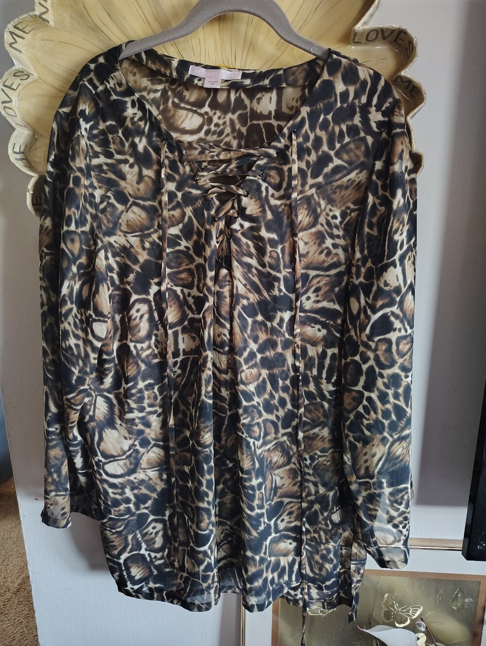 Victoria's Secret Swim Beach Cover Up Pool Animal Print Women's Sz M